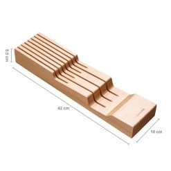 Fiskars Knivblok Til Skuffe, Træ -Fiskars butik 1062890 fiskars wooden drawer knife block measures 2
