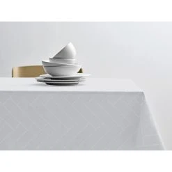 Södahl Tiles Damaskdug, Optisk Hvid, 140x370 Cm