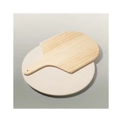 Funktion Pizza Bagesten Med Spade, Ø37,5 Cm, Beige