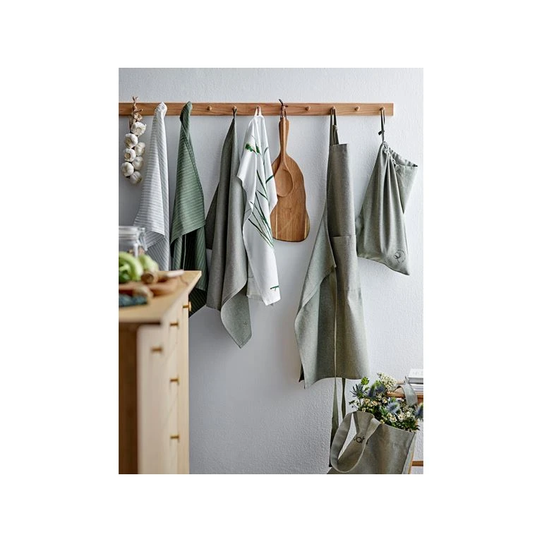 Södahl 2-Pak Line Viskestykke, Oliven/Hvid, 50x70 Cm 2 Södahl 2-Pak Line Viskestykke, Oliven/Hvid, 50x70 Cm - Billede 2