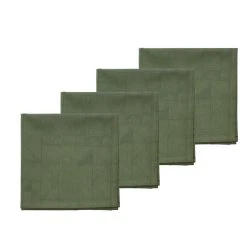 Södahl Star Damask 4-pak Serviet, Skovgrøn, 45x45 Cm