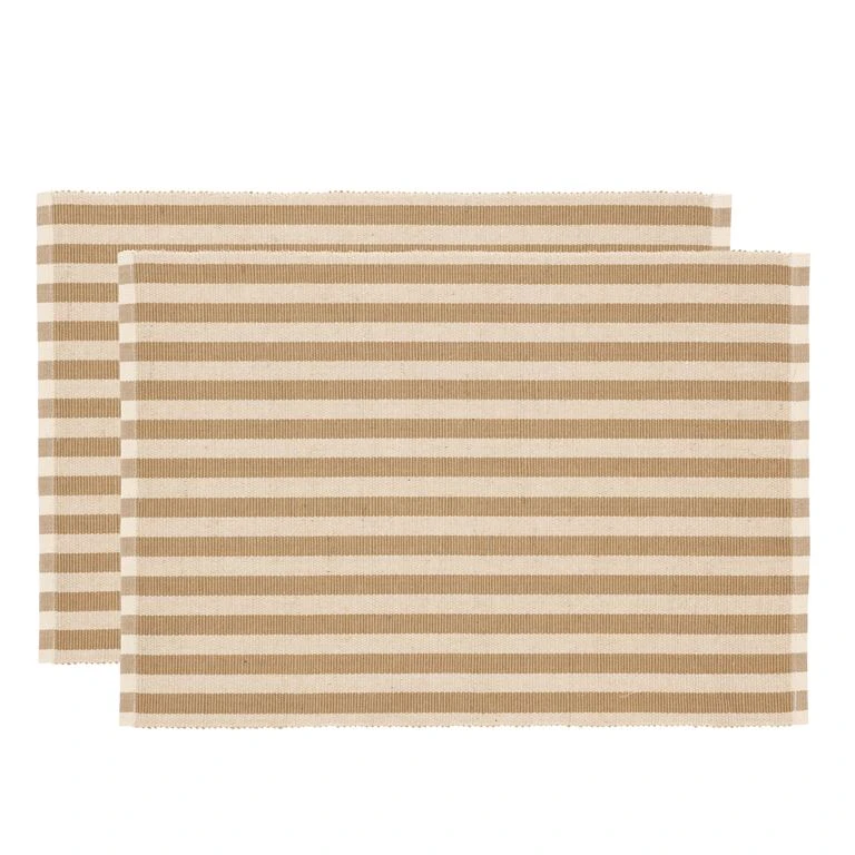 Södahl Statement Stripe 2-pak Dækkeservietter, Beige, 33x48 Cm 1 Södahl Statement Stripe 2-pak Dækkeservietter, Beige, 33x48 Cm