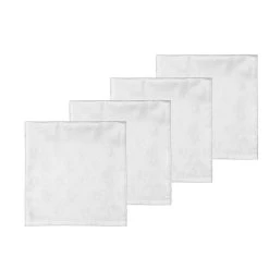 Södahl Forget-Me-Not Damask 4-pak Servietter, Hvid, 45x45 Cm