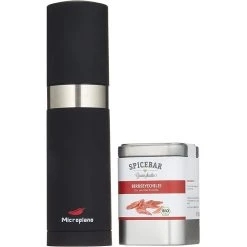 Microplane Chilikværn Med Metalæske, Sort