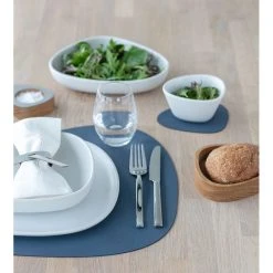 LIND DNA Curve Nupo Table Mat, Mørkeblå, Large -Fiskars butik 5711590183015 4