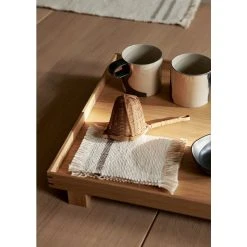 Ferm LIVING Savor 4-pak Glasbrik, Off White/ Chocolate, 10x14 Cm -Fiskars butik fermliving aw22 savorcoaster 1104266407 image 1