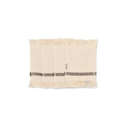 Ferm LIVING Savor 4-pak Glasbrik, Off White/ Chocolate, 10x14 Cm