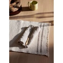 Ferm LIVING Savor Dækkeserviet, Off White/ Chocolate, 38x50 Cm -Fiskars butik fermliving aw22 savorplacemat 1104266409 image 1