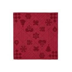 Juna Natale 4-Pak Juleservietter, Rød, 45x45 Cm